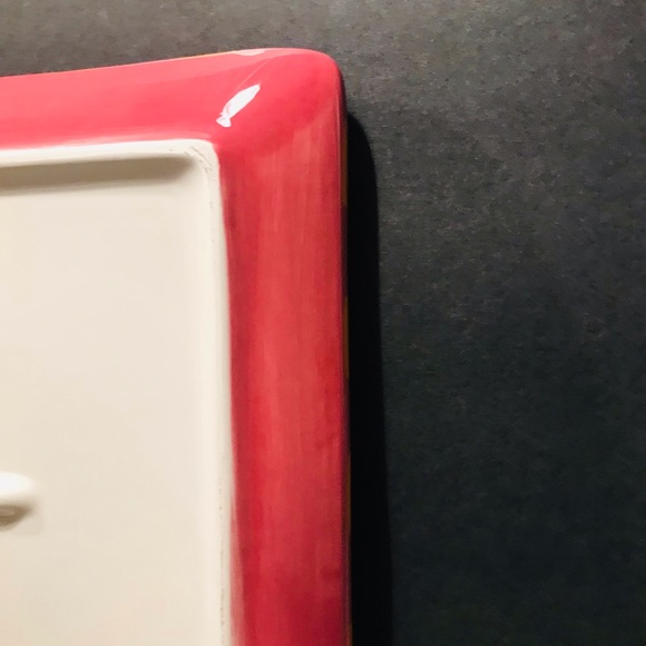 All U Can Handle Hand Painted Ceramic Tray “ Dancing Dots Purple 11”-11” - Picture 7 of 13